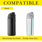 Linkidea 2 Pack Water Bottle Boot Compatible with Owala FreeSip 16oz, FreeSip Tritan 25oz, Silicone Anti-Slip Bottle Bottom Bumper Protector (Yellow)