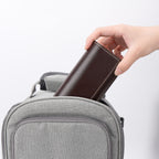 Extra Large Hard Shell Sunglasses Case with Soft Lid, Vegan Leather Sun Glasses Storage Bag Pouch Organizer Compatible with Gucci GG1422S GG1440S Persol PO3328S (XL, Coffee)