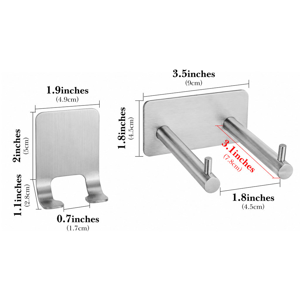 Linkidea Stainless Steel Hair Dryer Holder Wall Mount, No Drill Blow Dryer Organizer with Separate Cord Hook, Space Saving Bathroom Hair Tool Storage Rack for Vanity and Salon (Silver)