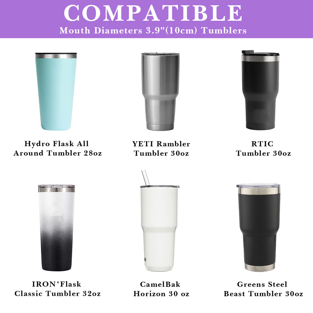 Linkidea Tumbler Carrier with Strap Compatible with YETI Rambler Tumbler 30oz, IRON °FLASK Classic Tumbler 2.0 20oz/24oz/32oz, Waterbottle Sling Bag Holder Shoulder Strap, Light Purple