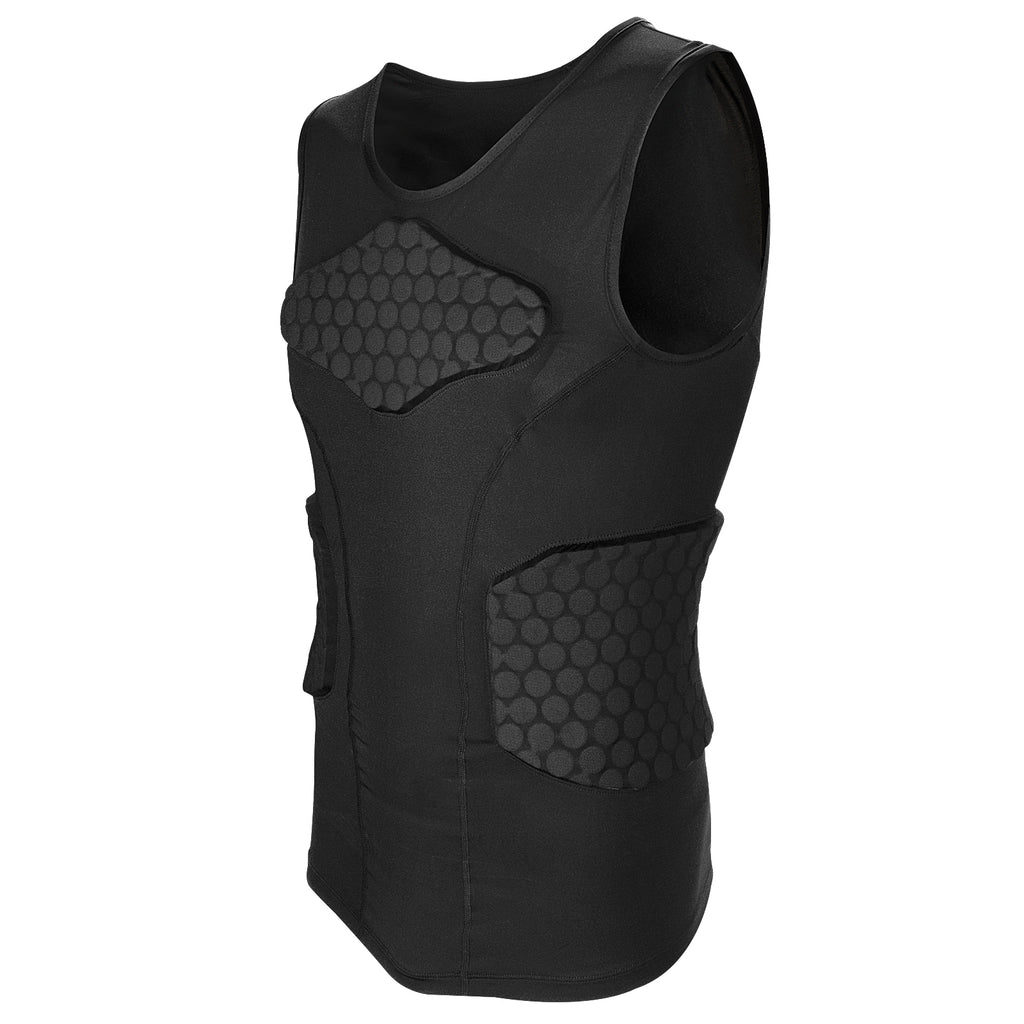 Linkidea Youth Soccer Impact Vest, Padded Protective Sleeveless Chest Vest for Contact Sports, Soccer Goalie Vest with Torso & Rib Protection, Lightweight, Non-Restrictive, Ages 10-14