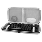Linkidea Hard Travel Case for TKL Tenkeyless Wireless/Wired Keyboard, Computer 87 Keys Keyboard Carrying Case Protective Storage Box Bag (Grey)