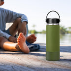 Linkidea 2 Pack Water Bottle Boot Compatible with Hydro Flask Wide Mouth 12oz/14oz/16oz/18oz/20oz, Silicone Bottle Bottom Sleeve Bumper Protector (Army Green)