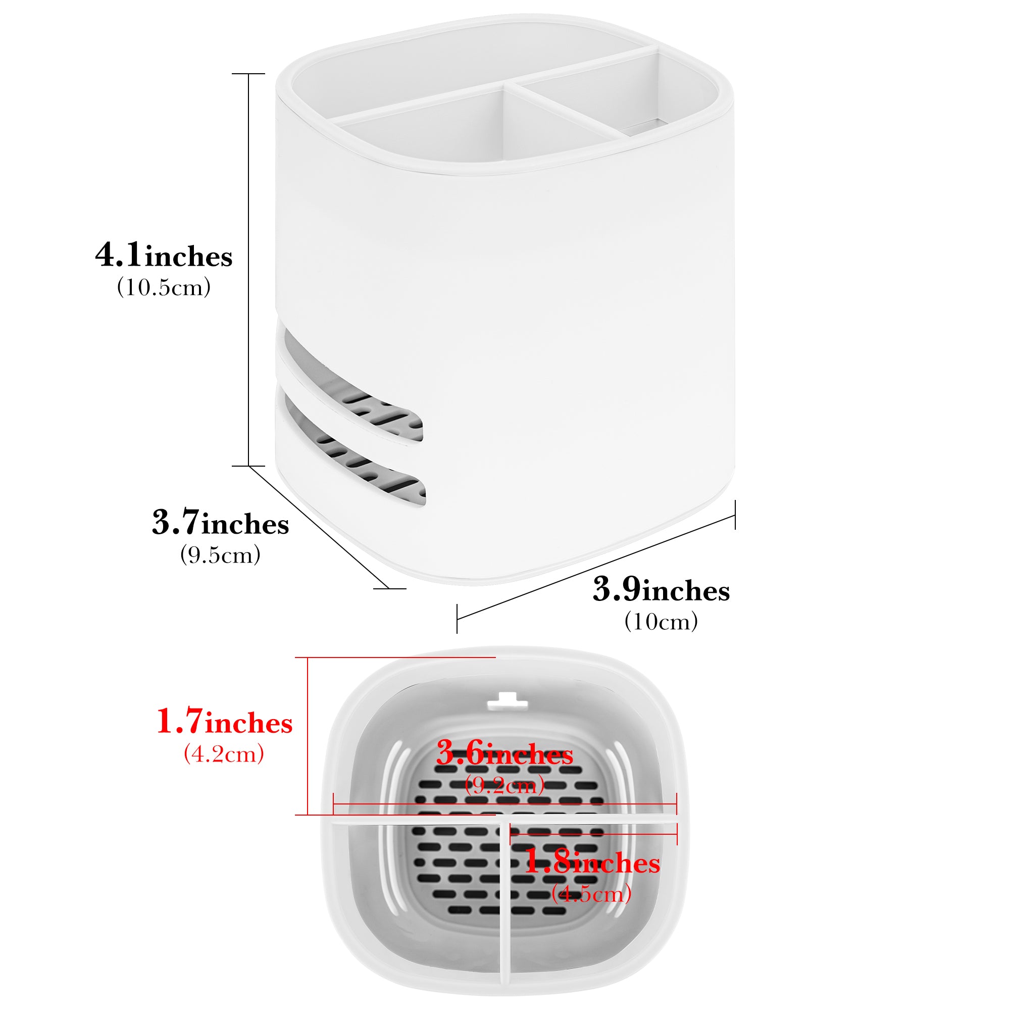 Linkidea Electric Tooth Brush Holder for Bathroom, Plastic Organizer for Toothpaste, 3 Slots Countertop Stand Compatible with Oral-B iO Series, Philips Sonicare ProtectiveClean (White Frame)