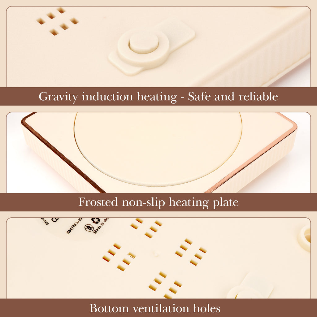 Linkidea Heated Shaving Soap Bowl for Men, Electric Shave Cream Warmer Maintains Warm Temperature, Wet Razor Shave Cream Bowl Accessories (Beige)