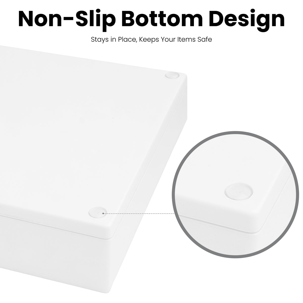 Linkidea Acrylic Razor Holder and Shaving Organizer, Low-Profile Bathroom Countertop & Drawer Tray, Single Razor Stand and 10oz Shaving Cream Slot (White)