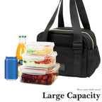 Linkidea Carrying Bag for Electric Heated Lunch Box, Compatible with Crock Pot 28oz, DUPASU 60.8oz, Aotto 32oz, LUNCHEAZE 0.9L, Cordless 1.2L, 1.6L Electric Heated Lunch Box (Black)