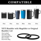 Linkidea 8 Pack Water Bottle Gasket Replacement Compatible with YETI 20oz Tumbler, 25oz Straw Mug, Silicone O Ring Leak Proof Rubber Seal with Tweezer for Magslider/Original Lid
