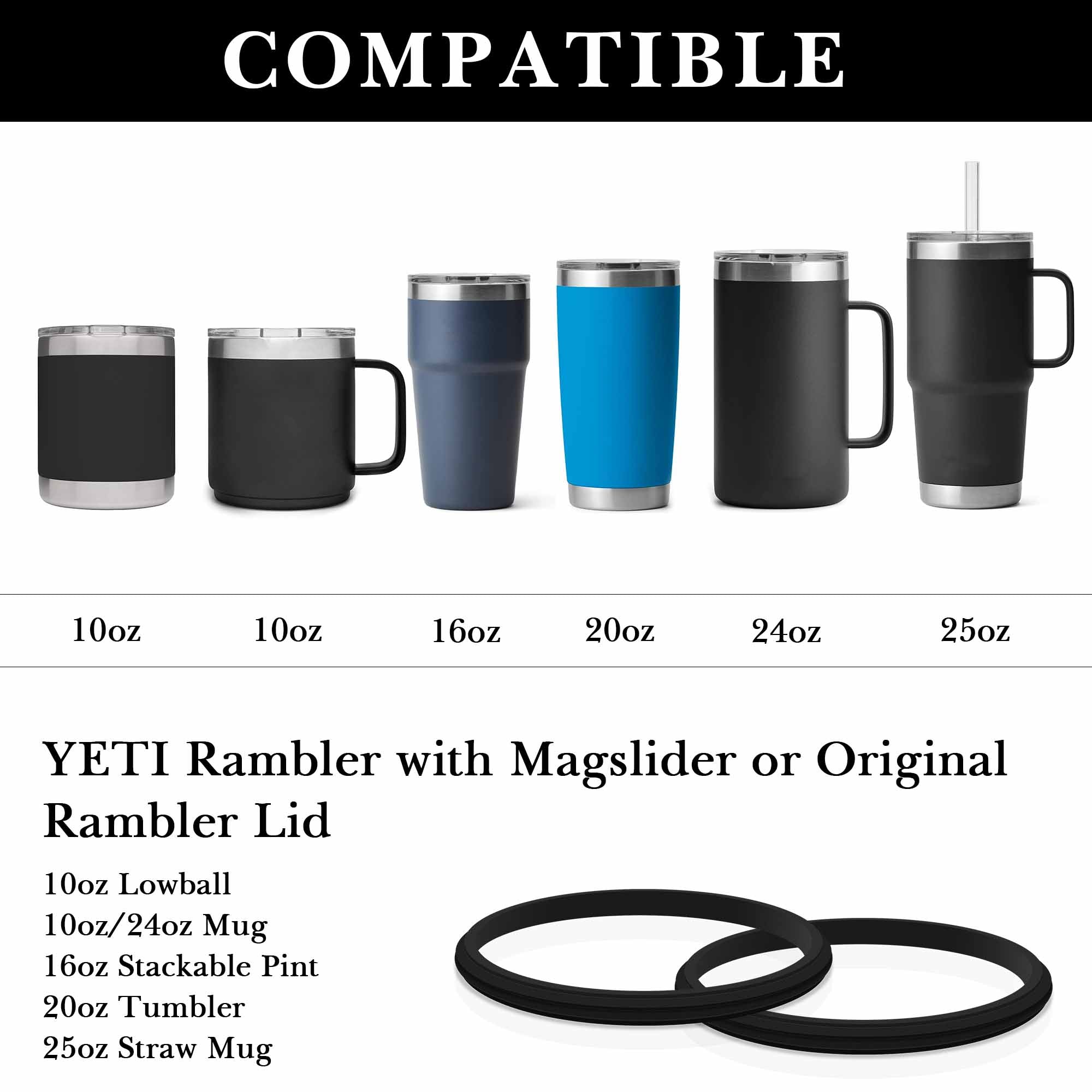 Linkidea 8 Pack Water Bottle Gasket Replacement Compatible with YETI 20oz Tumbler, 25oz Straw Mug, Silicone O Ring Leak Proof Rubber Seal with Tweezer for Magslider/Original Lid