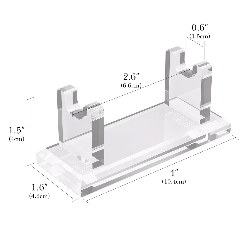 Linkidea Acrylic Men's Razor Stand Holder, Stable Storage Bracket Bathroom Countertop Organizer, Easy Clean, Compatible with Viking Blade Chief, MK-23C, Shaving Revolution (Clear)