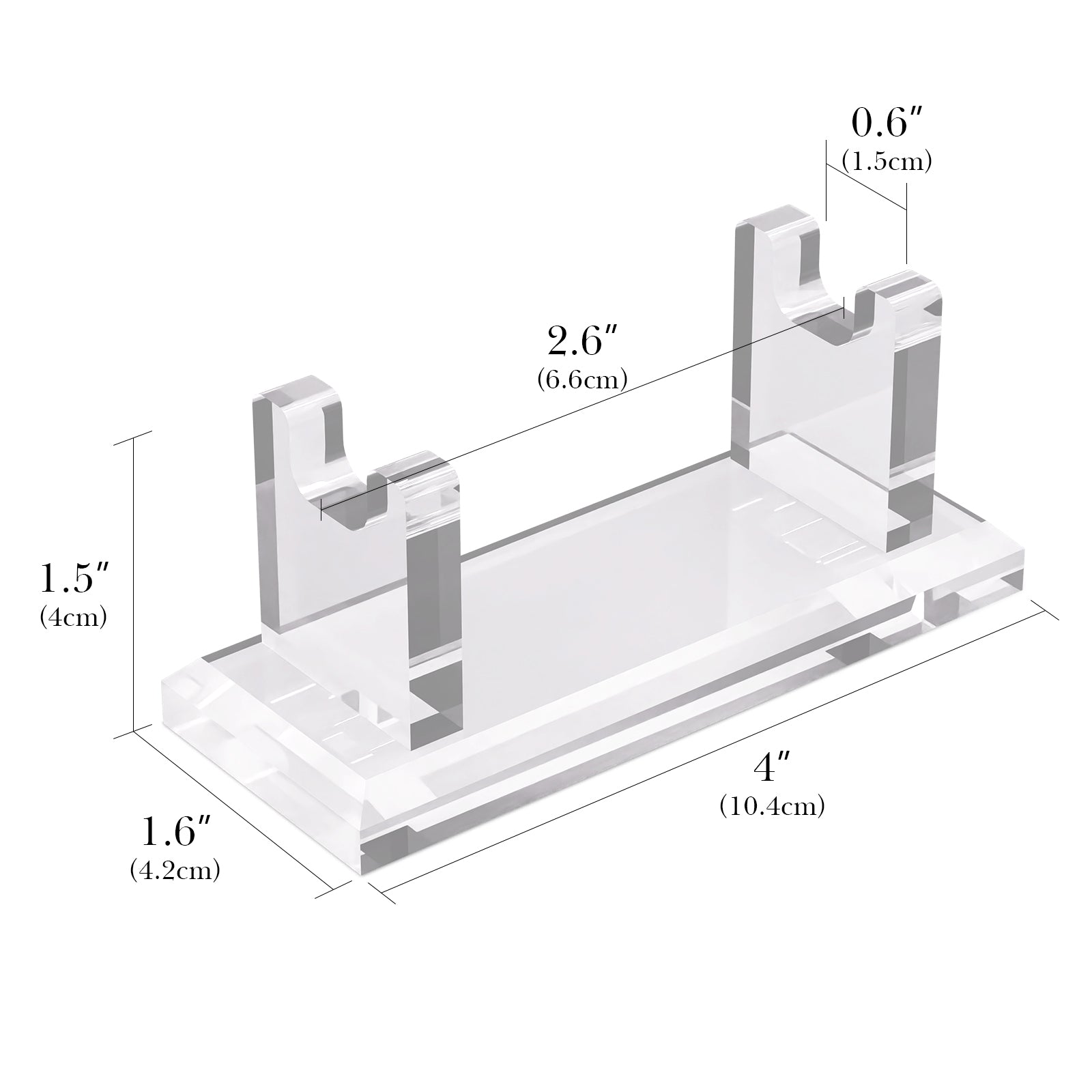 Linkidea Acrylic Men's Razor Stand Holder, Stable Storage Bracket Bathroom Countertop Organizer, Easy Clean, Compatible with Viking Blade Chief, MK-23C, Shaving Revolution (Clear)