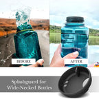 Linkidea 4 Pack Water Bottle Silicone Splashguard Compatible with Nalgene Sustain Wide Mouth 32oz, Anti-Spill Splash Guard for Wide-Necked Bottles with 53mm Opening, Waterbottle Easy Sipper