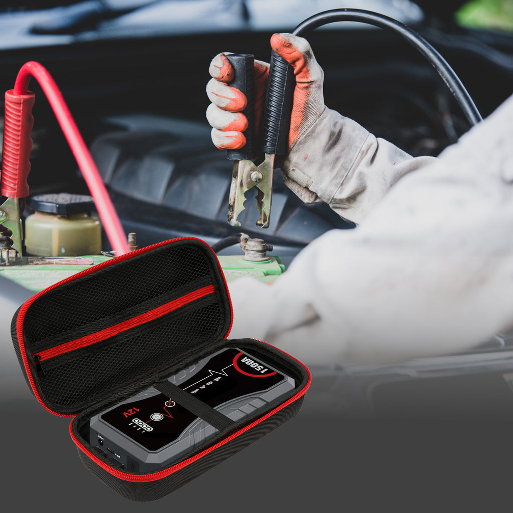 Linkidea Car Jump Starter Hard Shell Storage Case, Travel Carrying Protection Bag Compatible with Q10S, JS02, JS01, YA80 Jump Starter (Black)