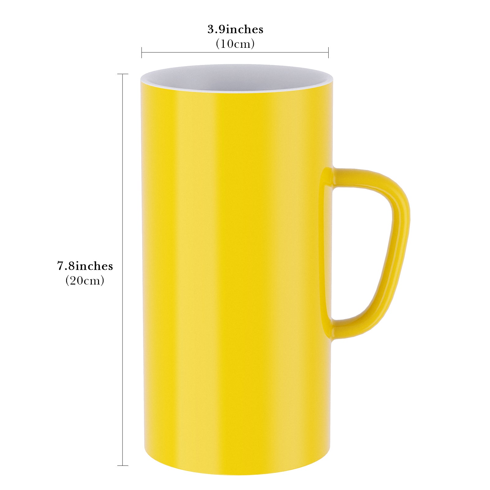 Linkidea 40oz Oversized Coffee Mugs for Office and Home, Extra Large Ceramic Cup with Handle, Heavy Tea Cup Large Capacity Drinking Teacups Gift for Friends, Yellow
