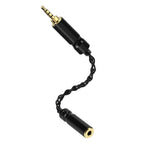 Linkidea 2.5mm Balanced Male to 3.5mm Balanced Female Audio Adapter Cable, Hi-Fi OCC Copper Cord, Compatible with Balanced Amplifiers, DACs, Headphones (15.5cm/6.1inch)