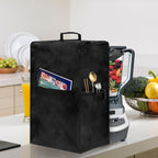 Linkidea Blender Dust Cover, Portable Blender Cover with Hand Strap, Insulated Blender Cover with Compartment Fits Home Kitchen Use, Compatible with Ninja BL660, BN701, BL770AMZ (Black)