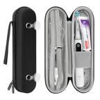 Linkidea Electric Toothbrush and Toothpaste Travel Case with Ventilation and Pocket for Charger, Compatible with Oral-B iO Series, Philip Sonicare, Hard Shell Electronic Tooth Brush Storage Bag