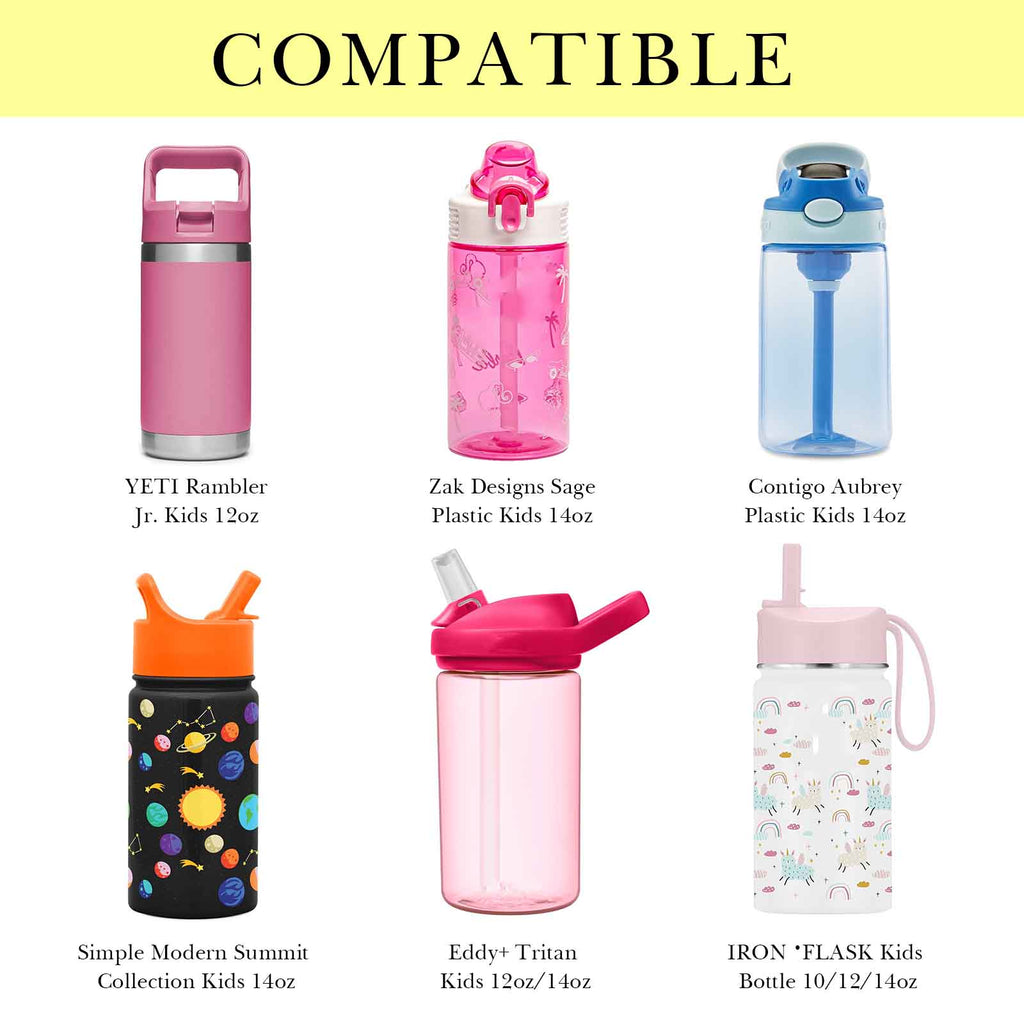 Linkidea Clear Water Bottle Carrier with Strap Compatible with Contigo 14oz, Zak Designs, YETI Rambler Jr. 12oz Kids Bottles, Transparent Waterbottle Sling Bag Holder, Shoulder Strap, Yellow