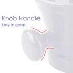Linkidea Ceramic Shaving Mug with Knob Handle, Deep Lathering Bowl for Men, Wet Shaving Cup Compatible with Shaving Brushes, Razor Soap & Cream Holder, Grooming Accessory (White)