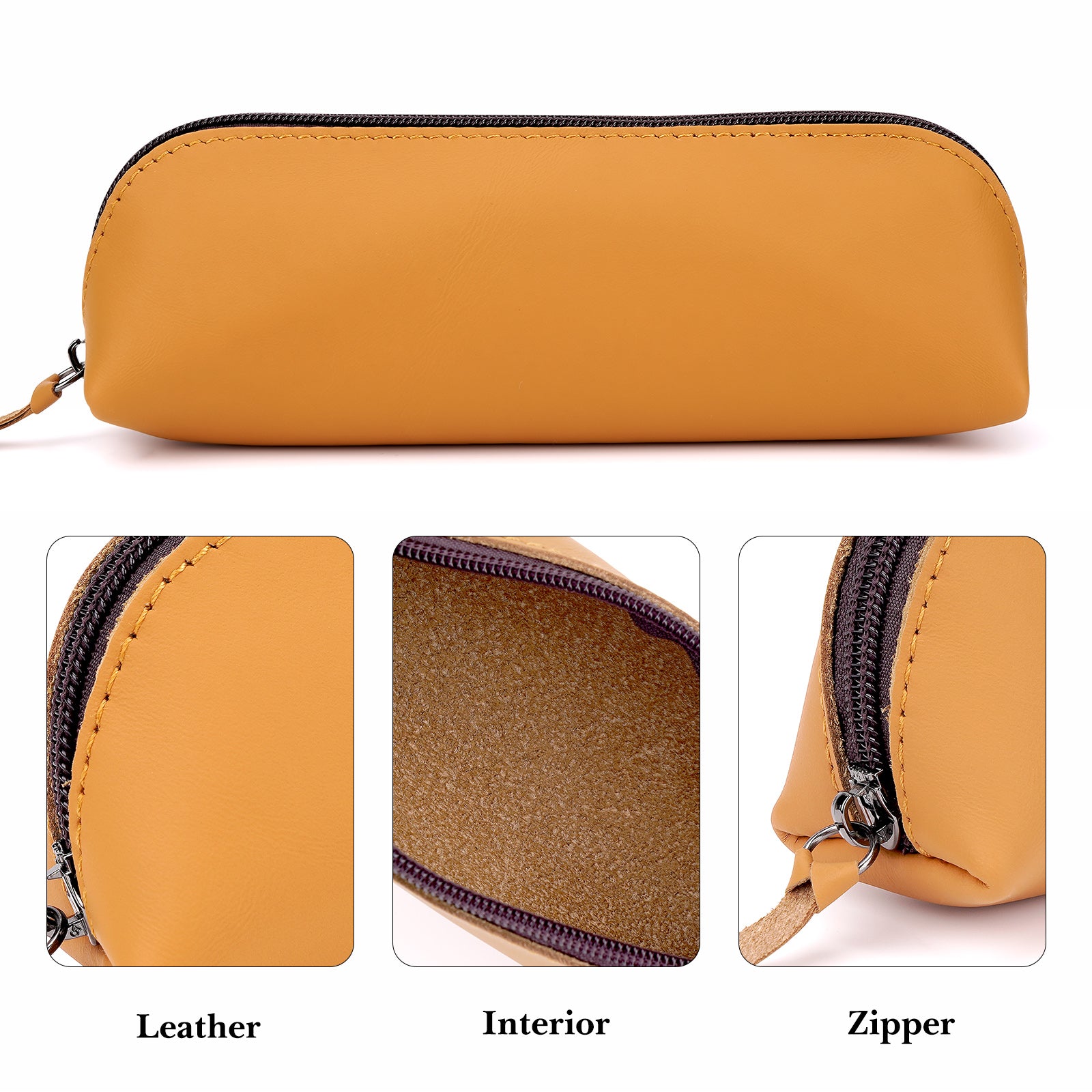 Extra Large Sunglasses Pouch Case, Vegan Leather Sun Glasses Organizer Soft Bag Compatible with DIOR Missdior B1U EverDior A1U GUCC1 GG0981S Prada PR 15W PR 24Z PR 15W (XXL, Brown)