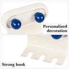 Linkidea 2 Pack Wall Mount Toothbrush Holder for Bathroom, 3 Slots Self Adhesive Iron Brush Hanger Compatible with Oral-B CrossAction, Colgate ExtraClean(Multi)