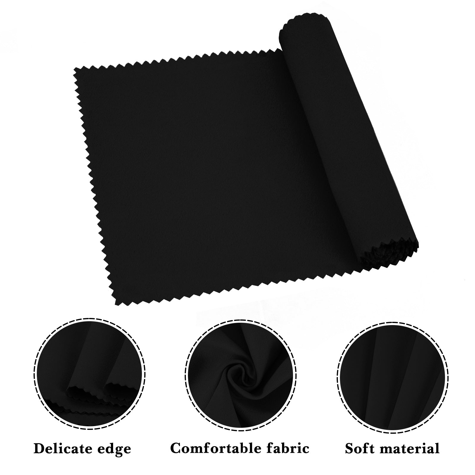 Linkidea Piano Keyboard Anti Dust Key Cover, Fabric Key Cover Cloth Soft Dustproof for 88 Keys Acoustic & Digital Piano and Electronic Keyboard (Classic Black)