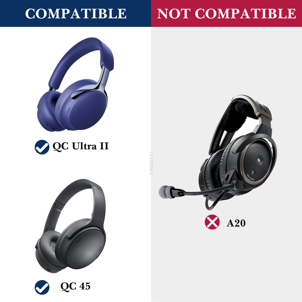 Linkidea Headphones Carrying Case Compatible with Bose QuietComfort Ultra II, QC 45/35/SE, AE2w, AE2, Protective Hard Shell Travel Bag with Cable, Charger Storage (Dark Grey)