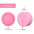 Linkidea 2 Pack Water Bottle Boot Compatible with Simple Modern Summit Collection 14oz/18oz/22oz, Silicone Waterbottles Bottom Bumper Protector (Light Pink)