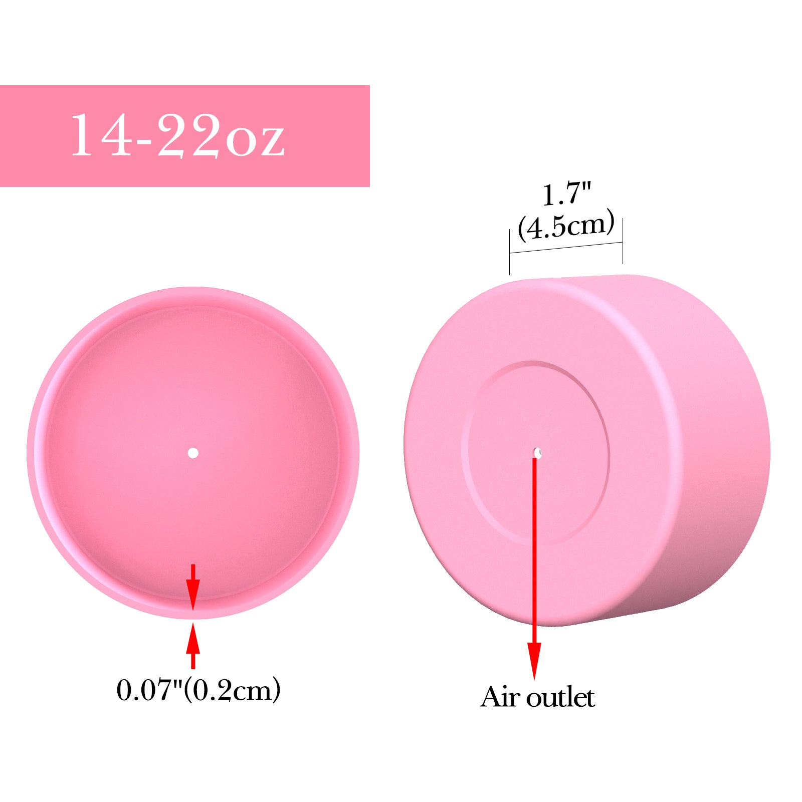 Linkidea 2 Pack Water Bottle Boot Compatible with Simple Modern Summit Collection 14oz/18oz/22oz, Silicone Waterbottles Bottom Bumper Protector (Light Pink)
