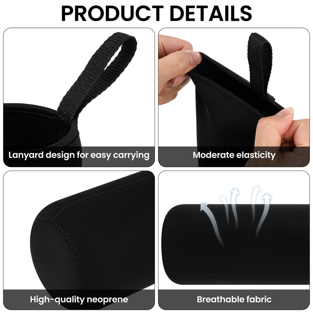 Linkidea Water Bottle Sleeve Compatible with YETI Yonder Bottle 25oz, Gatorade Squeeze Bottle 32oz, Cirkul Plastic Bottle 22oz, Neoprene Bottle Cover with Hand Strap for Carrying