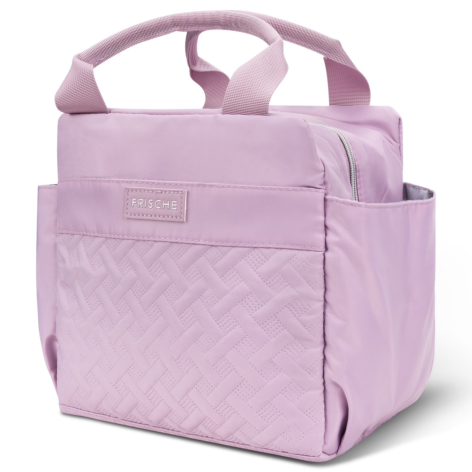 Linkidea Lunch Bag for Women, Large Leak Proof Lunch Tote Cooler, Lunch Tote Bag with Bottle Holder and Side Pockets, Compatible with NatraProw, LOVINA, Caperci (Purple)