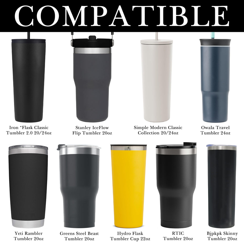 Linkidea Glass Tea Infuser for Loose Leaf Tea, Compatible with IRON °FLASK Classic Tumbler 2.0 20/24oz, YETI Tumbler 20oz Attachment, Cup Tea Strainer, Diffuser, Filter (Dishwasher Safe)