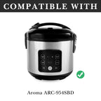 Linkidea Rice Cooker Stainless Steel Inner Pot Compatible with Aroma ARC-954SBD Dishwasher Safe, No Coating Replacement Bowl (4 Cups Uncooked)