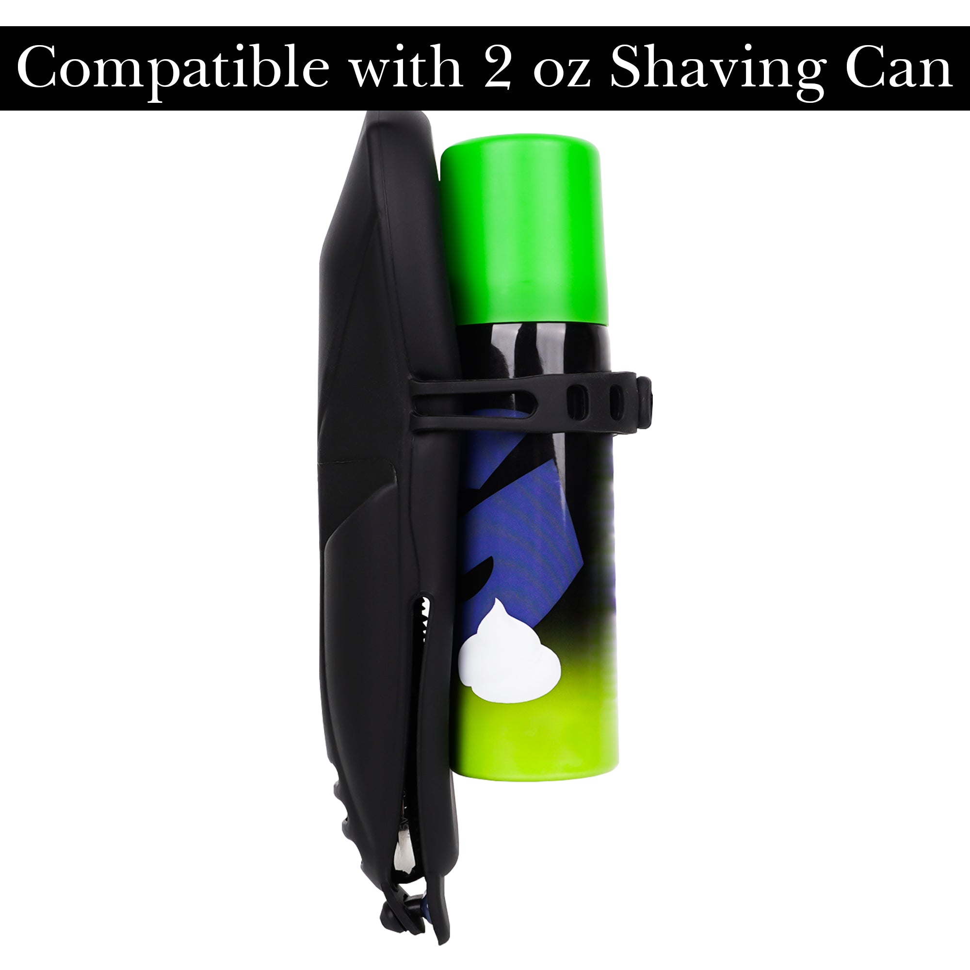 Linkidea Silicone Razor Cover with Fixed Strap, Razor Storage for Travel, Compatible with 2 oz Shaving Gel, Gillette Fusion 5 Power, GilletteLabs with Exfoliating Bar (Black)