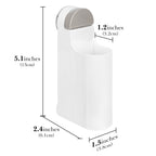 Linkidea 2 Pack Plastic Wall Mount Razor Holder, Compatible with Gillette Fusion 5, Harry's 5 Blade, Dorco Pace 6 Pro, Bathroom Shaving Accessories Organizer (White)