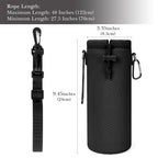 Linkidea Water Bottle Carrier with Strap Compatible with YETI Rambler Bottle 26oz/36oz, Waterbottle Sling Bag Holder with Shoulder Strap, Black