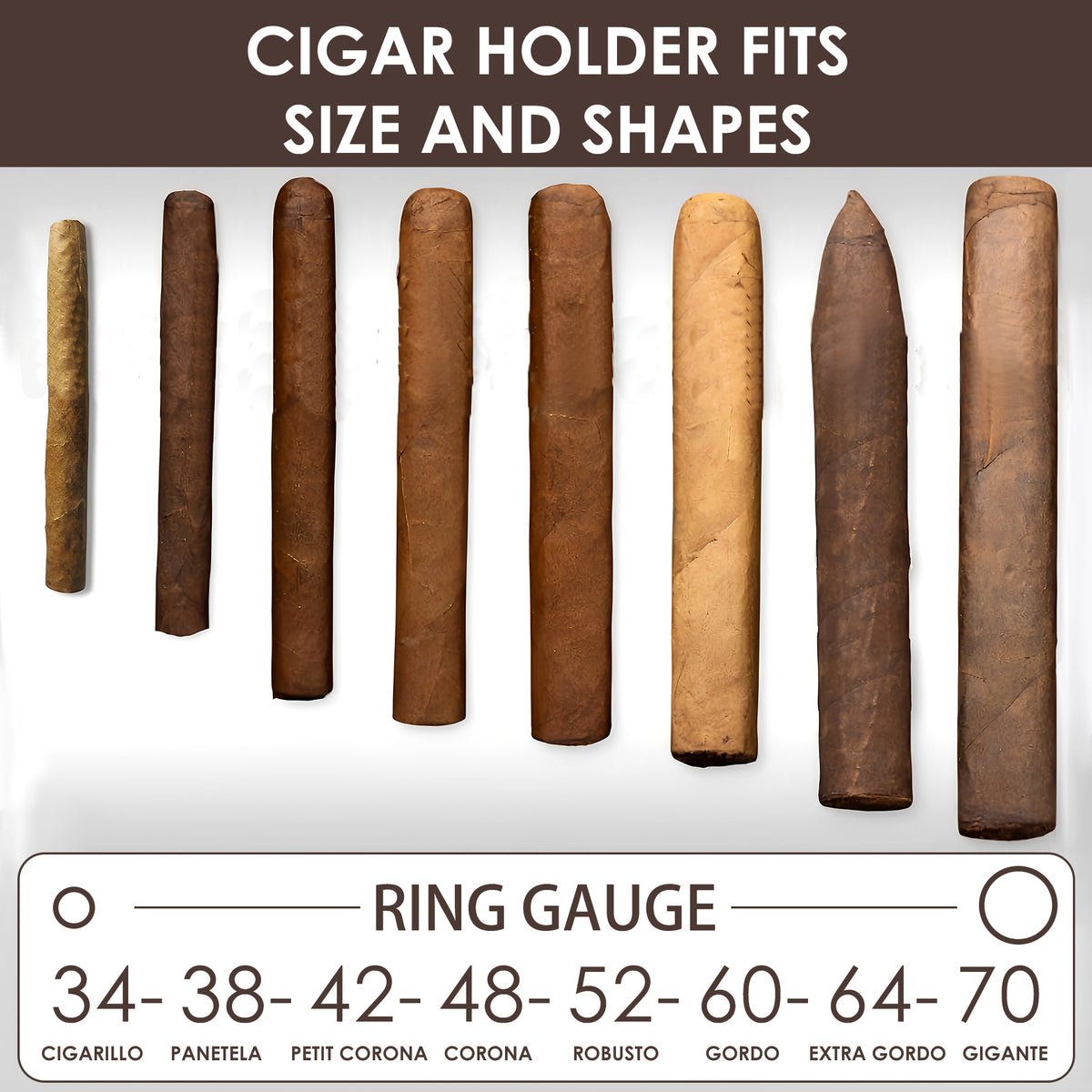 Linkidea Magnetic Cigar Holder Golf Cart Accessories, Cigar Gifts for Men, Cigar Holder Fits Golf Carts, Beach Chairs, Fishing Rods (Brown)