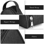 Linkidea Mini Reusable Snack Bags, Leakproof Insulated Snacks Storage Bag for Fruit, Compact Outdoors Lunch Box (Black)