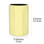 Sunglasses Desk Holder Stand Compatible with Extra Large Glasses, Yellow Silicone Eyeglasses Display Storage Organizer with Plush Lined