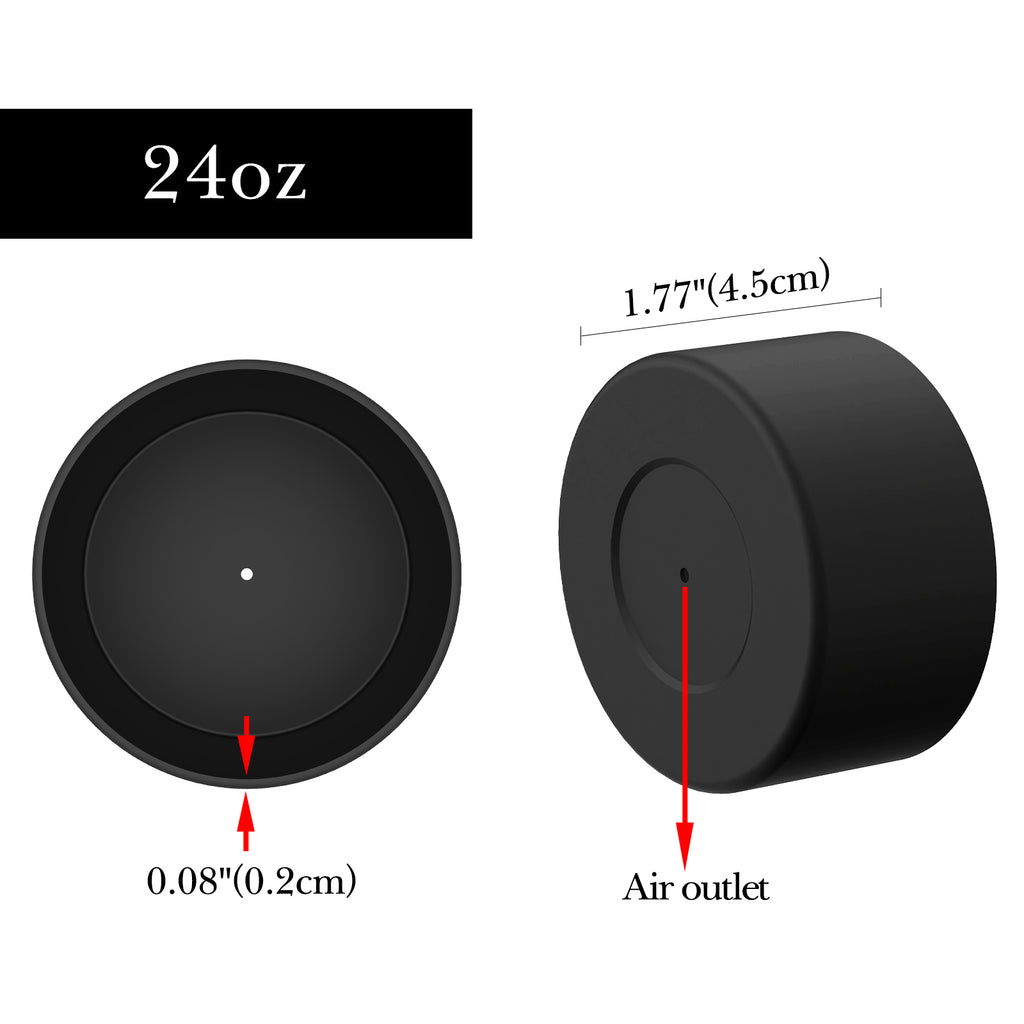 Linkidea 2 Pack Water Bottle Boot Compatible with THERMOS ICON SERIES 24oz, Silicone Waterbottle Bottom Bumper Protector (Black)