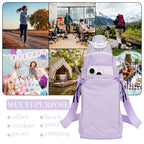 Linkidea Water Bottle Carrier with Strap Compatible with Owala FreeSip 24oz/32oz, IRON FLASK Wide Mouth 32oz, Bottle Shoulder Strap Bag Holder with Phone Pocket (Purple)