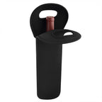 Linkidea Insulated Cooler Bag for Travel, Portable Waterproof Neoprene Grape Wine Bottle Tote, Picnic Beverage Holder with Secure Grip (Black)