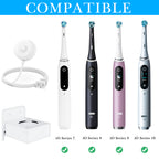 Linkidea Wall Mount Electric Toothbrush Charger Holder, Self Adhesive Tooth Brush Stand for Bathroom, Powered Toothbrush Stand Compatible with Oral-B iO Series 7/8/9/10 (Round Charger Only)