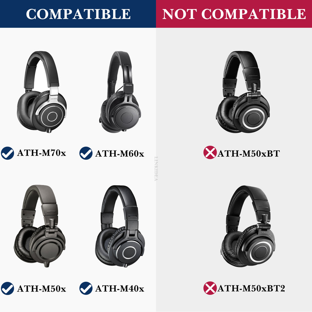 Linkidea Audio Cable for ATH-M70x/M60x/M50x/M40x/M40 Headphone, 2.5mm TRRS to TRS Replacement Aux Cord (5.6 ft / 1.7 m)
