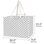 Linkidea Extra Large Tote Bag, Large Capacity Reusable Grocery Bag with Handles, Utility Foldable Shopping Bags Fits Storage, Picnics, Beach Use