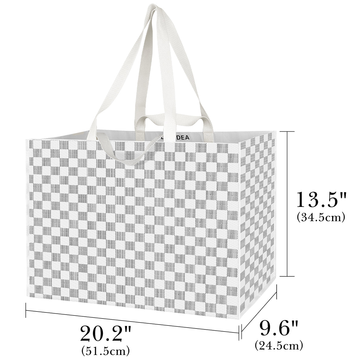 Linkidea Extra Large Tote Bag, Large Capacity Reusable Grocery Bag with Handles, Utility Foldable Shopping Bags Fits Storage, Picnics, Beach Use