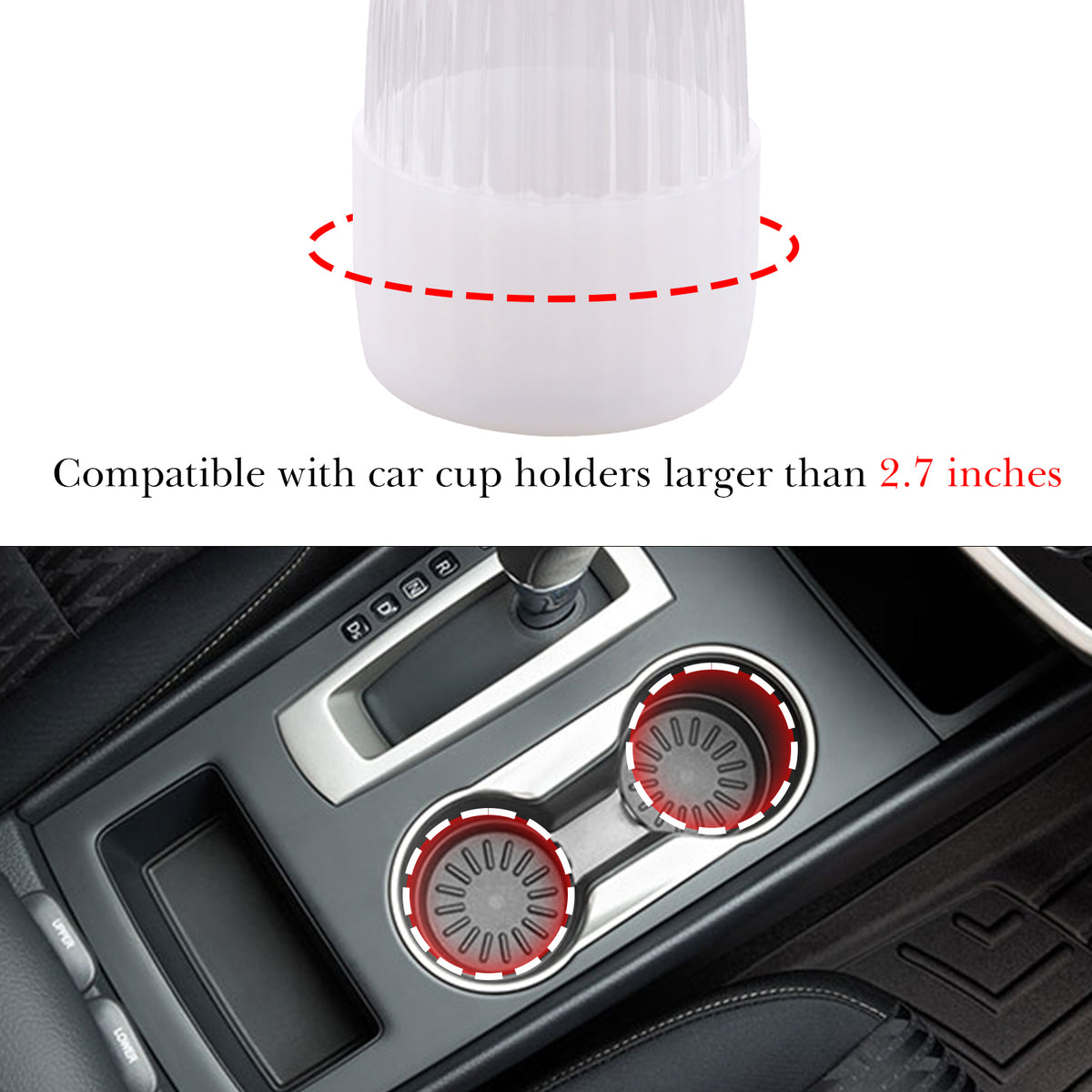 Unbreakable Car Vase for Cup Holder - Durable Plastic Design, Compatible with Most Vehicle Cup Holders, Ideal Decorative Accessory for Cars, Trucks, and SUVs