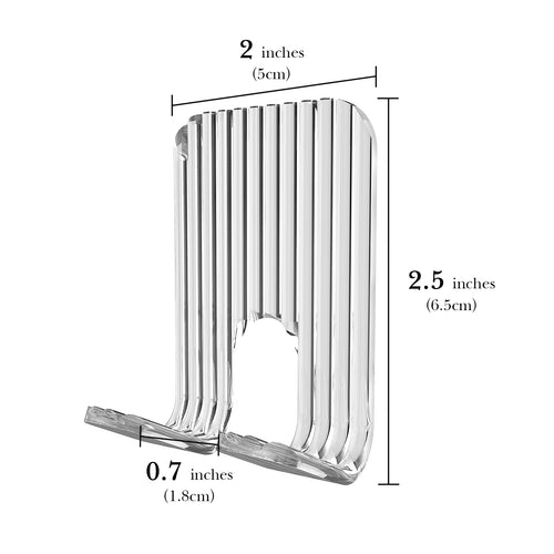 Linkidea 2 Pack Acrylic Razor Holder, Bathroom Organizer Hook for Razor, Towel, Loofah, Shower Storage Compatible with Gillette Sensor 3, Mach 3, Vikings Blade the Chieftain (Transparent)