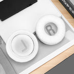 Linkidea Replacement Ear Pads for JBL JR300/ 300BT, T 450BT/ 500BT, Tune 500, Tune 500BT, Tune 510BT, Tune 520BT Headphones Ear Cushions, Headset Earpads (Leatherette / White)