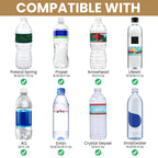 Linkidea Disposable Water Bottle Carrier with Strap Compatible with Smartwater 16.9/20Fl Oz, Insulated Neoprene Plastic Bottled Water Cover Holder with Clip for Backpack (Camo)